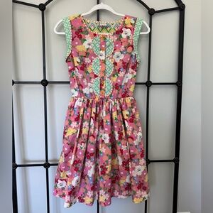 Women’s Matilda Jane Pink Floral Sleeveless Dress XS